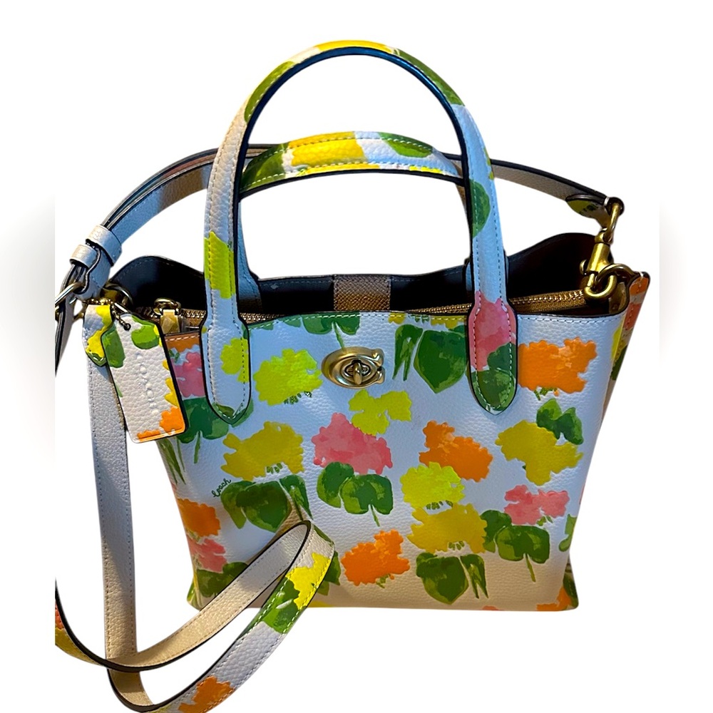 LIMITTED EDITION PRINT: COACH-Willow Bucket Bag/Floral crossbody/handbag